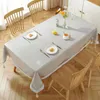 Nappe de Table transparente avec bord en dentelle, imperméable à l'huile, couverture de salle à manger de cuisine, nappe décorative en PVC Durable de 0.13MM