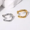 Designer da donna che apre semplici anelli regolabili in acciaio inossidabile gioielli di dichiarazione per anelli da dito per coppie