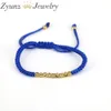 20 PZ Colore Oro Perline di Rame Corda Filo String Braccialetti Intrecciati Donna Uomo Gioielli Regali 240313