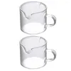 Bicchieri da vino 2 pezzi Tazza da latte a doppia bocca Mini macchina per caffè espresso Cottura al caffè Salsa di soia Tazza a doppia bocca Tazze da ufficio per bambini in vetro