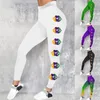 Leggings femininas mulheres impressão collants controle yoga esporte para cintura alta all-mate calças lisas bottoms