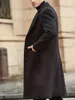 Männer Mantel Solide Fleece Revers Fi Elegante LG Mantel Klassische Stilvolle Busin Mantel Plus Größe Für Männer Kleidung Z6AB #