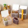 Lagringsflaskor Säsongsbox 2/3/4 fack Multi-Grid Spice Container Tool för köksverktyg Gadgetar