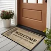 Carpets Welcome Glad To See Your Back Funny Door Mat Rubber Non Slip Entryway Rug Chiropractor Physiotherapy Business Gift Foot