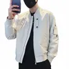 new Spring and Autumn Fi Solid Color Advanced Sense Trendy and Handsome Work Jacket Casual Versatile Men's Baseball Jersey x4WN#