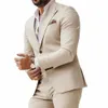 Bräutigam Smoking für Hochzeit Slim Fit Busin Herrenanzüge Neueste Design 2 Stück Blazer mit Hosen Male Fi Hochzeitsanzüge z46O #