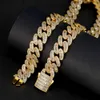 16-20mm Hip Hop 925 Vvs Moissanite Diamante Cuban Link Chain Mens Jóias Oem 925 Prata Iced Out Cuban Chain