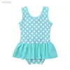 One-Pieces Cute Polka Dot U Neck Baby Girls Swimwear Beachwear One-piece Baby Swimsuit Sleeveless Bowknot Toddler Infant Bathing Suit 24327