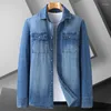 Chemises décontractées pour hommes Arrivée Mode Suerp Grande Veste Lâche Denim Chemise Printemps et Automne Plus Taille LXL2XL3XL 4XL 5XL 6XL 7XL 8XL