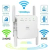 2024 AC1200M Dual Frequency Repeater Draadloze Signaalversterker 5G High Power Wall Extender AP Zender Wit