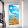 Window Stickers Privacy Windows Film Decorative Seaside Scanery Glass Inget lim Static Cling Frosted Tint 85