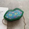 Shoulder Bags 2024 Est Girl Children Cute Lips Leather Crossbody Bag Purse Messenger