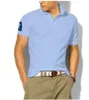 Maglietta da uomo con ricamo cavallo grande Polo di design Polo da uomo Polo di fascia alta Colletto polo moda Top da uomo manica corta Abbigliamento casual da uomo di lusso