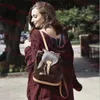 Projektant plecak damski torba na ramiona brązowe miękkie skórzane dziewczęta plecaki stare kwiaty sznurka szkolna torba dla torebek torebka torba plecak mody