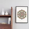 Dekorative Figuren, Bohemian-Wandaufkleber, Mandala-Kopfteil-Aufkleber, Schlafzimmer, Yoga, Studio, Meditationsraum, Heimdekoration, Fensterkunst-Aufkleber