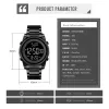 الساعات Skmei Chrono العد التنازلي ساعة إنذار للرجال Reloj Hombre Digital 2 Time Mens Watches أزياء LED MEN Digital Wristwatch