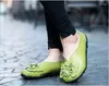 Casual Shoes Handmade Leather Women Plus Size Sewing Flats Flower Loafers Ballet Comfortable Soft