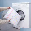 Laundry Bags New Foldable Washing Hine Bag Underwear Socks Wash Pouch Cothes Aundry Protection Mesh Basket Drop Delivery Home Garden H Ottro