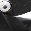 Window Stickers 10M Black Wood Grain Self-Adhesive Wallpaper Film Waterproof Wall Kitchen Wardrobe Cabinet Furniture Renovation