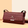 Bag Retro Small Square Shoulder Women Stone Pattern Pu Leather Crossbody Bags Ladies Daily Messenger Handbag Purse