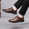 Freizeitschuhe 2024 Herren Kleid Leder Slip On Echte Schnürung Oxford Business Männliche Schuhe Spitzschuh