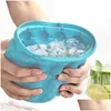 Ice Buckets And Coolers Orders Portable 2 In 1 Large Sile Cube Mold Maker Tray Bucket Wine Cooler Beer Cabinet Kitchen With Lids For P Dhfjk