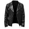 2022 Spring Autumn Fi Men Streetwear Black Pu Leather Jacket Mens Zipper Hip Hop Coat Manlig motorcykel Faux Leather Jackets 08p3#