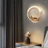 Wandleuchte 8M Nordic Creative Light Sconces Moderne LED-Lampen Runde Ringbefestigungen dekorativ für Zuhause