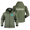 Казахстанские военные уличные куртки для мужчин, флисовые теплые ветрозащитные водонепроницаемые софтшелловые мужские пальто, куртка из кожи акулы, тактика с капюшоном l0Nr #