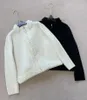 Giacche da donna Cardigan con cerniera in maglia di lana bicolore Temperamento alla moda Comodo e versatile 2024 Autunno Inverno 1129