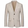 2023 Fi New Men's Casual Busin Suit / Male One Single Butted Dr Blazer Jacket Coat / 10 Color M-6XL K9Hi#