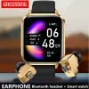 Horloges SACOSDING Headset Smart Watch TWS Twee in één Draadloze Bluetooth Dual Headset Oproep Gezondheid Bloeddruk Sport Muziek Smartwatch