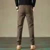 2023 Men's Autumn Busin Casual Cott Pants Elastic Straight Formal Fi Trousers Male Brand Clothing O4ry#