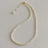 Collier de perles d'eau douce naturelles de conception coréenne pour femmes, chaîne de clavicule courte, ras du cou, bijoux 240322