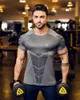 2023 New Gym Shirt Männer Compri T-Shirt Männer Shirts Skinny T-Shirt Männliche Turnhallen Lauf T-Shirt Fitn Sports Herren T-Shirts c7LG #