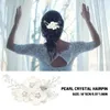 Hårklipp Crystal Pearl Flower Clip Floral Style Barrette Bridesmaid smycken Brudtillbehör Bröllop Bridal Q2D1