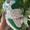 Sneaker da skate da uomo di design Virgil Scarpe casual Pelle di vitello Abloh Nero Bianco Verde Rosso Blu Sovrapposizioni in pelle