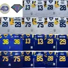 1985 1979 1999 Retro Football 28 Marshall Faulk Jersey 40th 85 Jack Youngblood 29 Eric Dickerson 75 Deacon Jones 36 Jerome Bettis 13 Kurt Warner Purple White Vintage