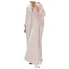 Casual Dresses Women's Boho Linen Stripe Cardigan Oversized Asymmetrical For Women 2024 Female Elegant Luxury Vestido