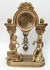 Orologi da tavolo Orologio vintage a pendolo Statua dorata Tema musicale Decorazione del soggiorno Acrilico romano