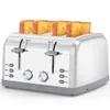 Edelstahl 7 Schatteneinstellungen, Waffle Prime Toaster, 4 Toaster, 3 Modi, Bagels und mehr Lainsten Toaster T-527