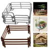 Decorative Figurines Mini Farm Fences Playset Toy Animal Plastic Barn Paddock Gifts For Toddlers Kids