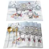 Tischsets, Jahr, Schnee, Frohe Weihnachten, Baum, LKW, 4/6 Stück, Pads, Tischsets, Küchenzubehör, Esszimmermatte, Festival-Geschirr