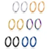 Hoop Earrings 1 Pair/6 Pairs Stainless Steel Huggie Cartilage Lobes Hinged Sleeper For Men Women 6-22mm