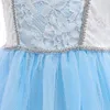 Abiti da spettacolo per ragazze quadrati blu cielo adorabili Abiti da ragazza di fiori Abiti da compleanno/festa per ragazze Gonne per tutti i giorni Abbigliamento per bambini SZ 2-10 D327210