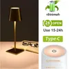Table Lamps Portable USB Rechargeable Lamp Touch Switch Night Light El Cordless Desk For Living Room Restaurant