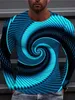 2022 Men's Summer Lg Sleeved Tech Swirl Digital Informati 3D Printing Men's T-shirt Harajuku Fi Streetwear Pullover G45r#