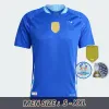 Argentine 3 étoiles Maillots de football Fans commémoratifs Version du joueur MESSIS DYBALA DI MARIA MARTINEZ DE PAUL MARADONA Kit enfants Hommes 2024 Copa America Cup Camisetas