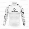 Mäns badkläder Wenagic Surfing Swimming Diving T-shirts Tight Long Sleeve Rash Guard Badkläder Mens UV Protection Clothing Beach Floatsuit Tops 24327