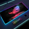 Pads ASUS RGB Mouse Pad Gaming Mousepads LED Mouse Mat Keyboard Mat Antislip Best Choice Mousepad 30x80cm XXL Luminous Desk Rug